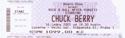 Chuck Berry Lucerna Prague ticket